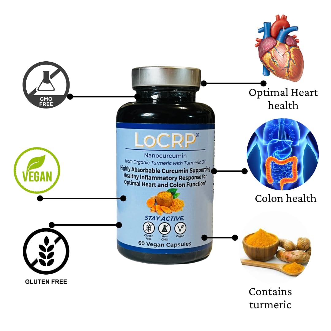 Vonacor LoCRP packaging box demonstrates vegan, gluten-free, non-GMO formulation.