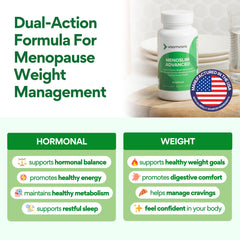 VoomVaya MenoSlim capsules closeup highlighting convenient supplement form.