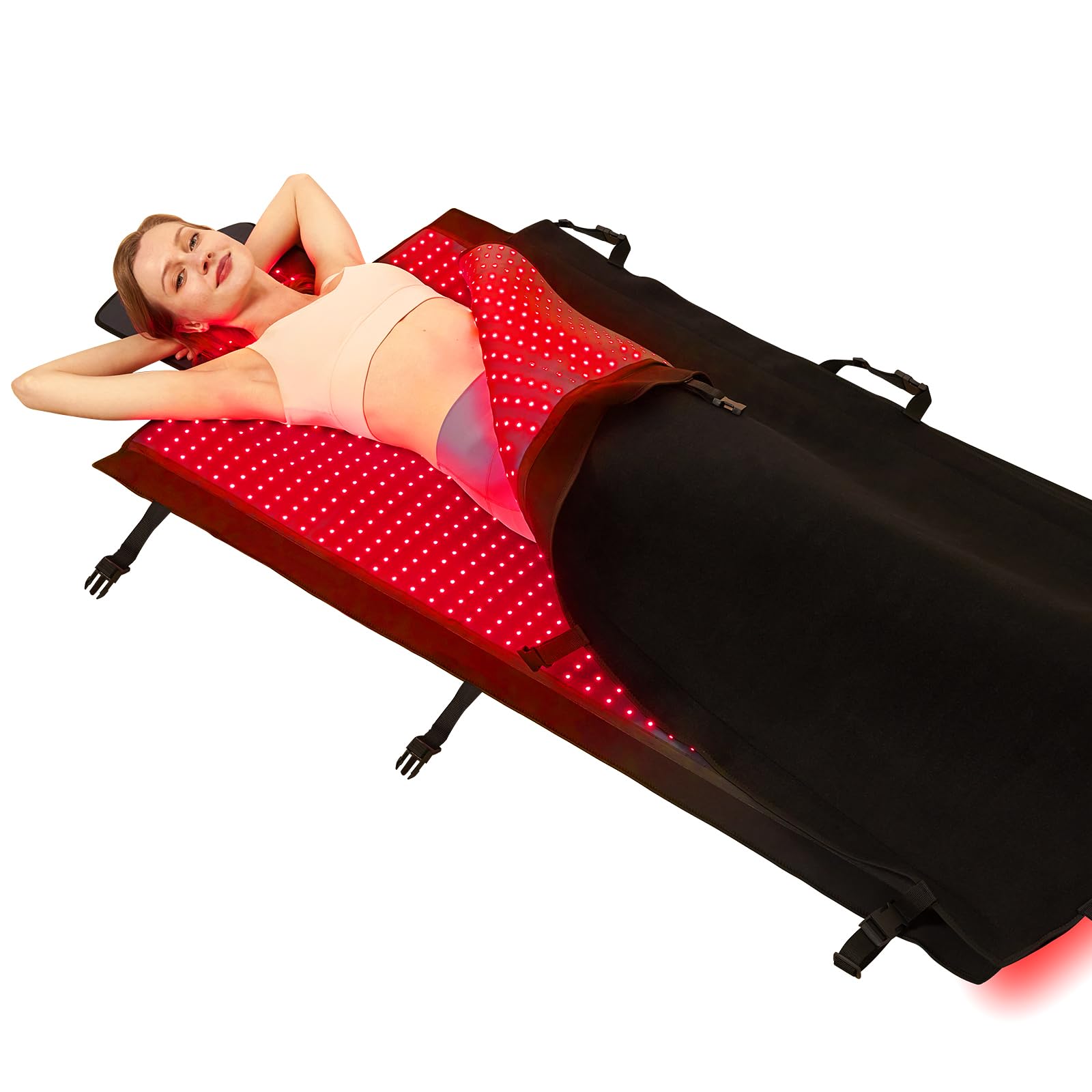 Vortro mat front view showcasing full‑body red light therapy for home use