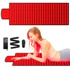 Vortro red light therapy mat showing full-body coverage for relaxation