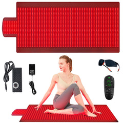 Vortro red light therapy mat fully covers the body for at-home relaxation