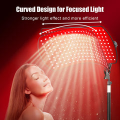 Vortro red light therapy panel covering the full body for targeted relief areas.