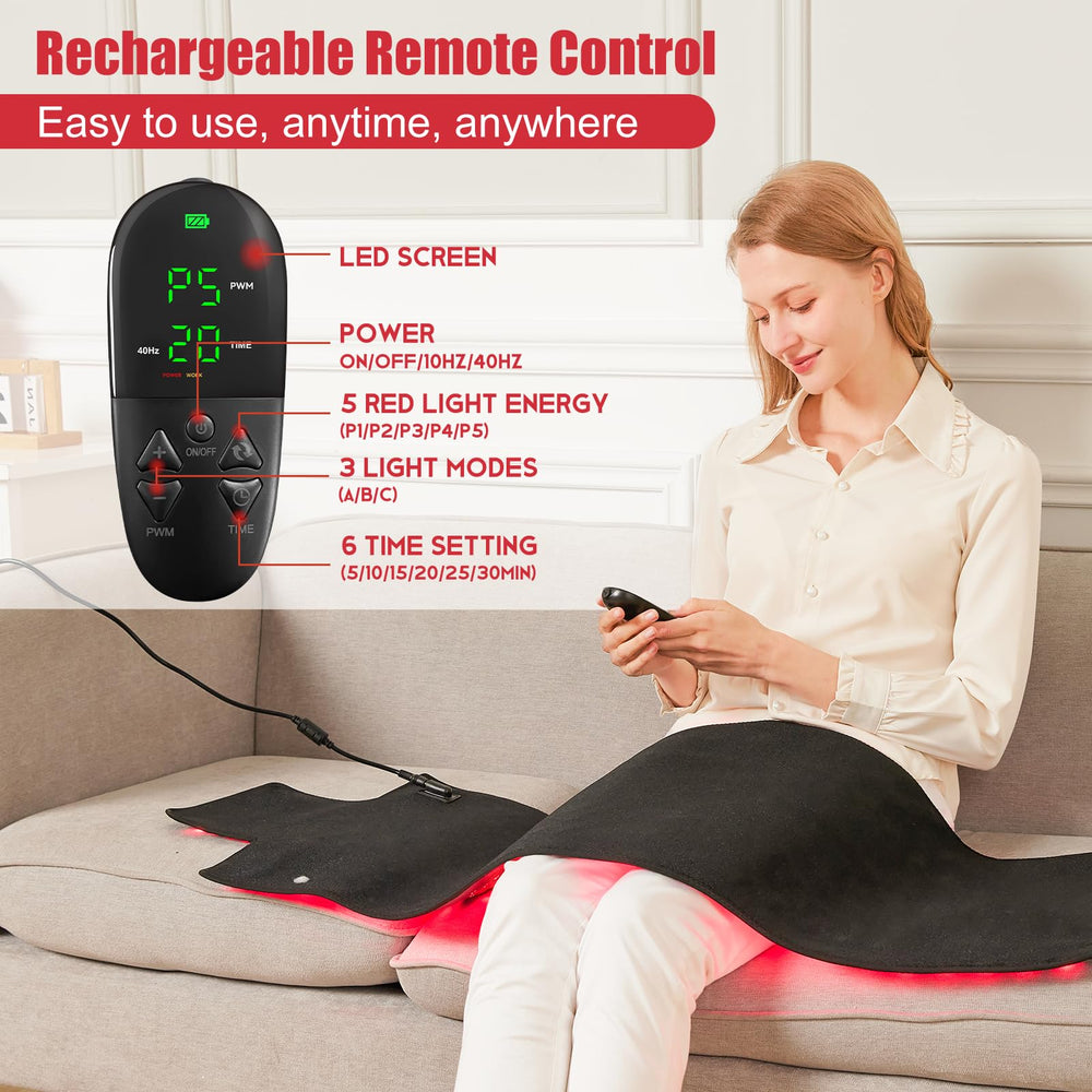 Vortro remote control for easy session adjustments on the therapy mat