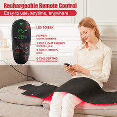 Vortro remote control for easy session adjustments on the therapy mat