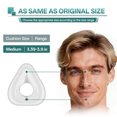 Vovoir AirFit F20 cushion seal follows facial contours for a secure fit.
