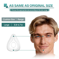 Vovoir AirFit F20 cushion silicone highlights smooth, leak-reducing fit.