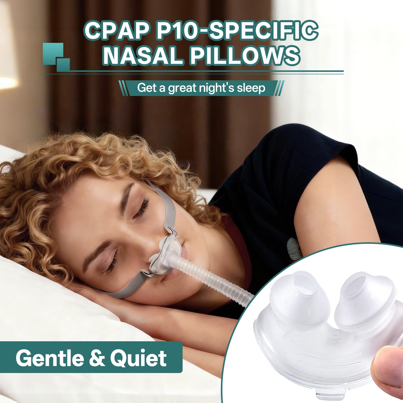 Vovoir silicone cushion resists wear for long-lasting CPAP comfort.