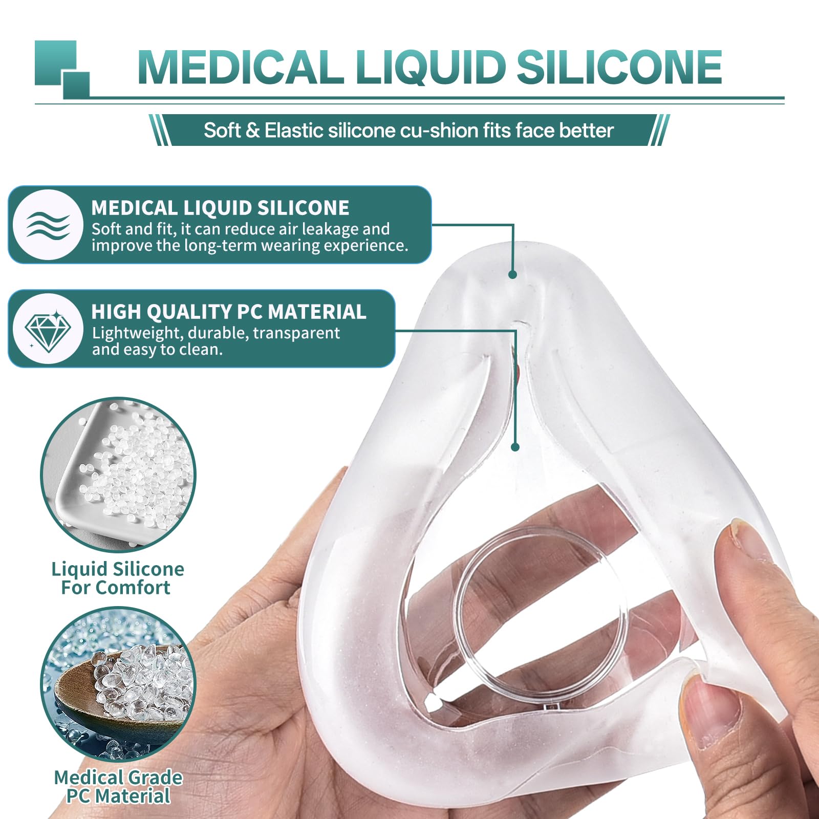 Vovoir liquid silicone cushion material offers durability and gentle support.