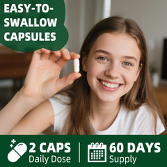 VPKIN two capsules daily serving on a clean surface