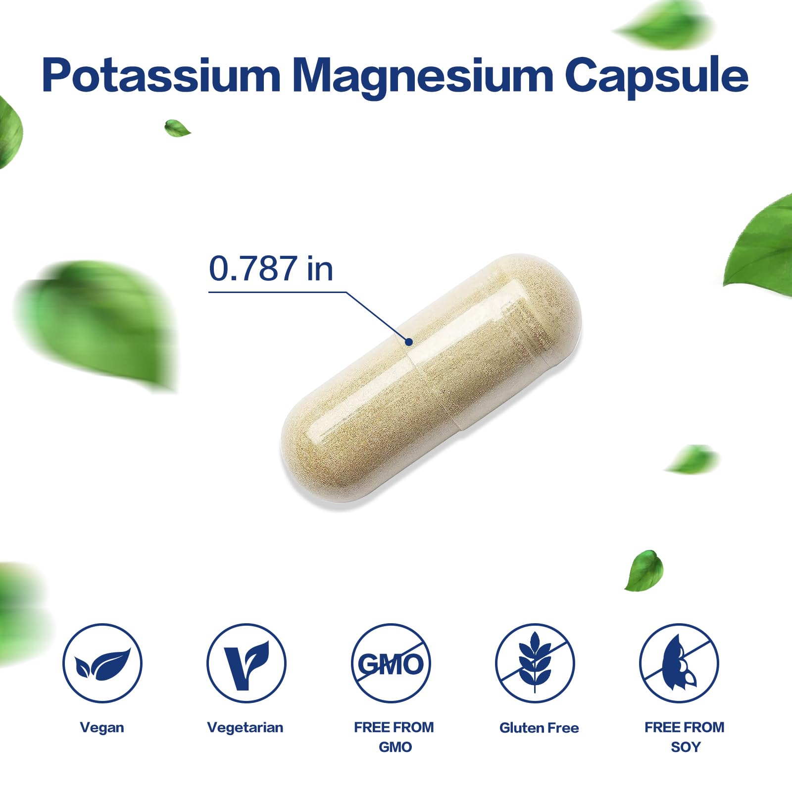 VPKIN Potassium Magnesium capsules close-up showing soft capsules for muscle support.