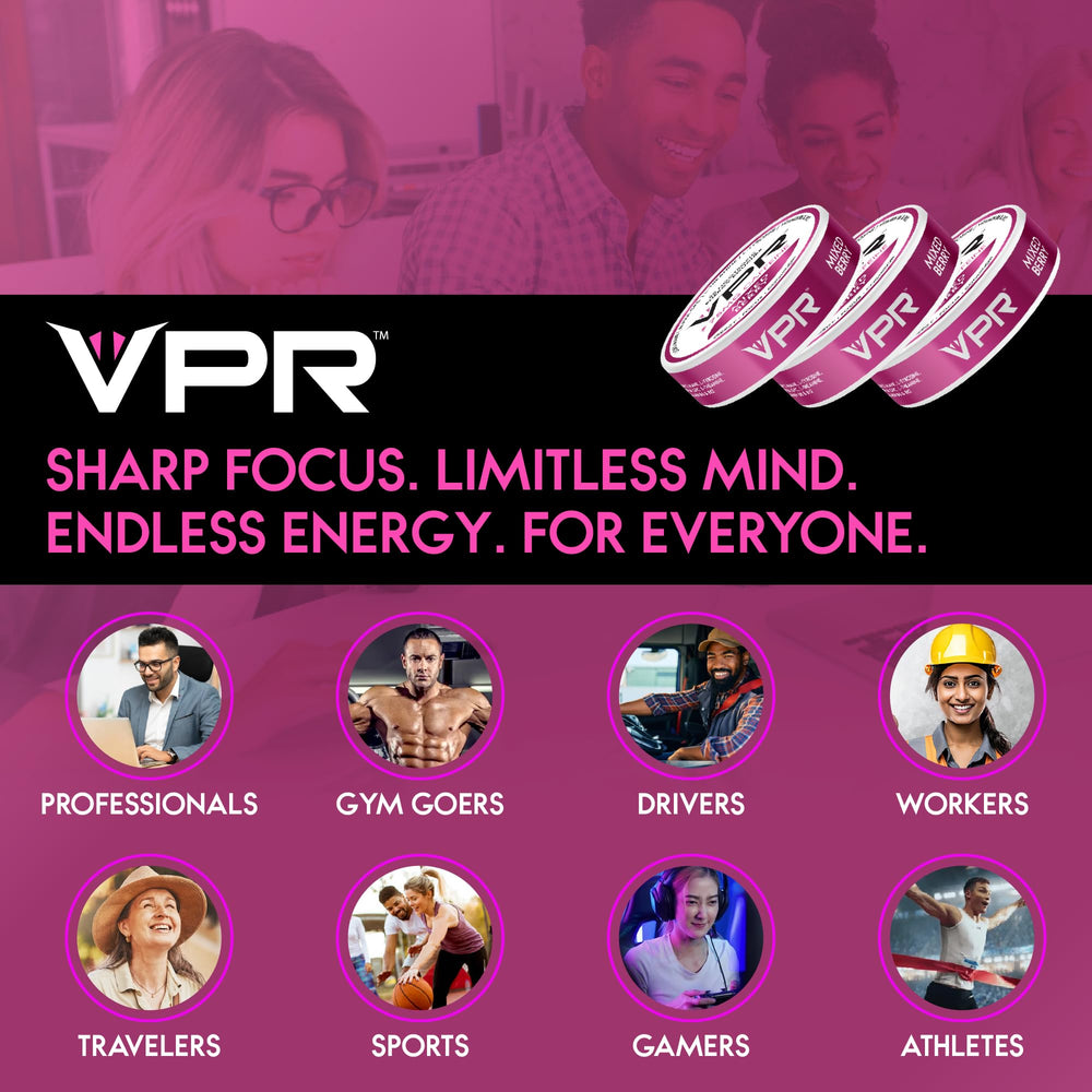 VPR Energy gum absorption scene for quick uplift on the go
