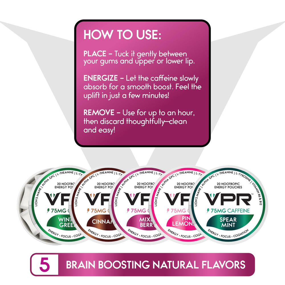 VPR Energy on-the-go focus moments usage shot