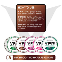 VPR Energy in work, study, or travel scenarios for sustained focus
