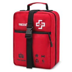 VRIEXSD 400-piece first aid kit compact for home, car, and travel readiness.