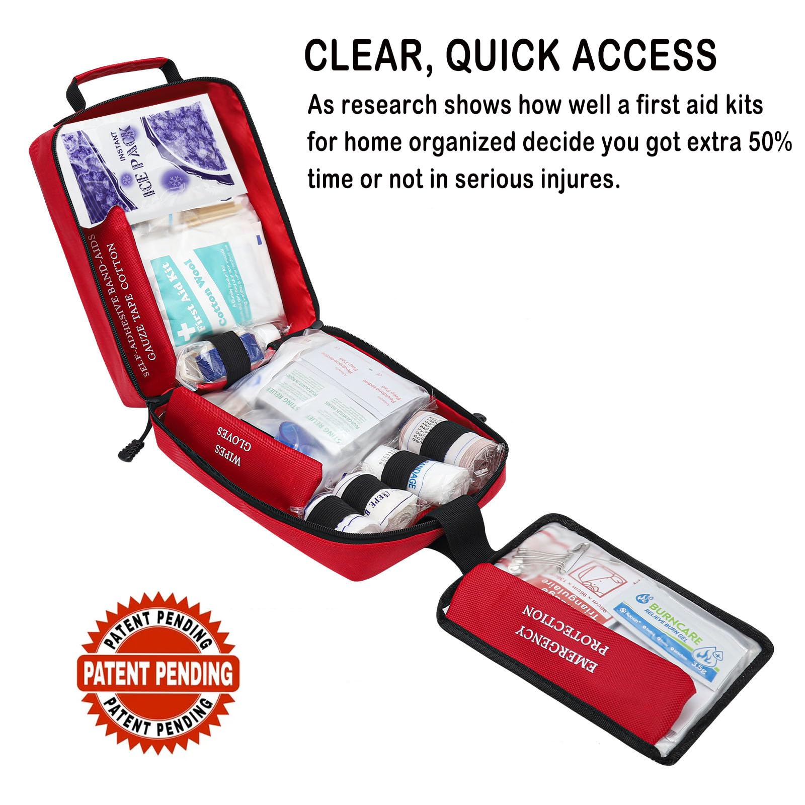 VRIEXSD divided compartments organize supplies for quick access.