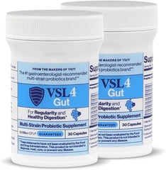 VSL4 Gut Daily Probiotics bottle front showing 30B CFU support for gut balance