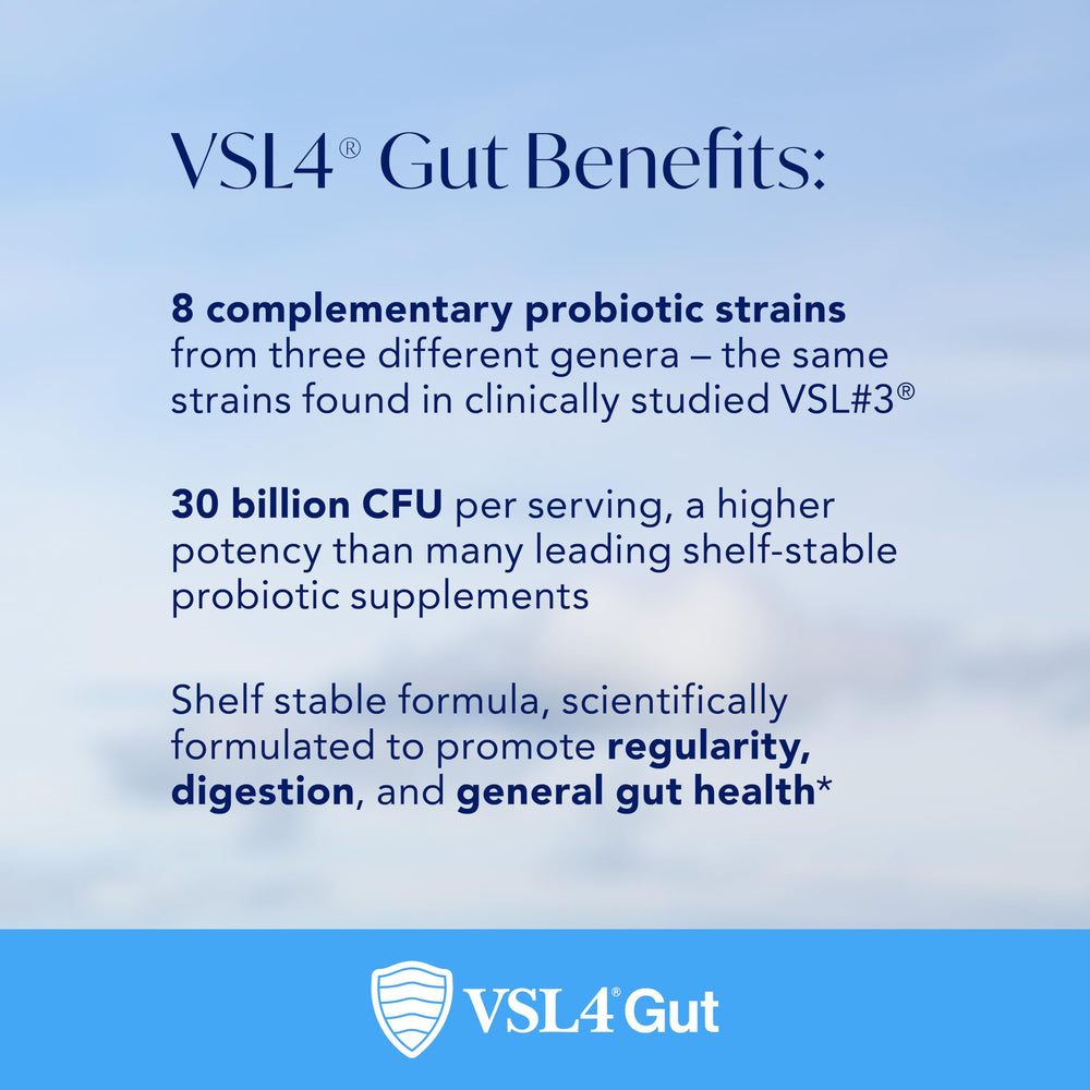 VSL4 Gut Daily Probiotics travel packaging ideal for on-the-go wellness
