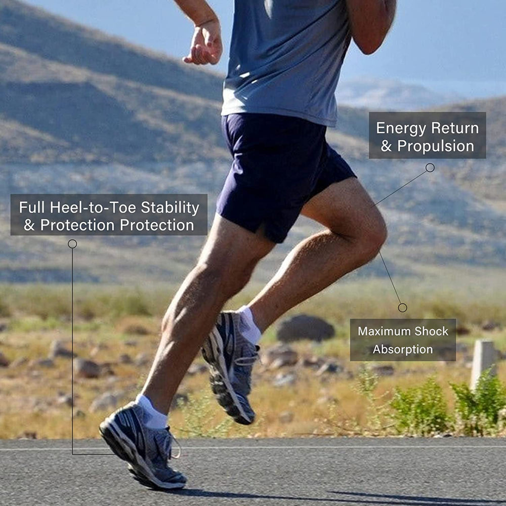 V.Step carbon fiber insole 2pcs pack showing shock absorption for high-impact activities.