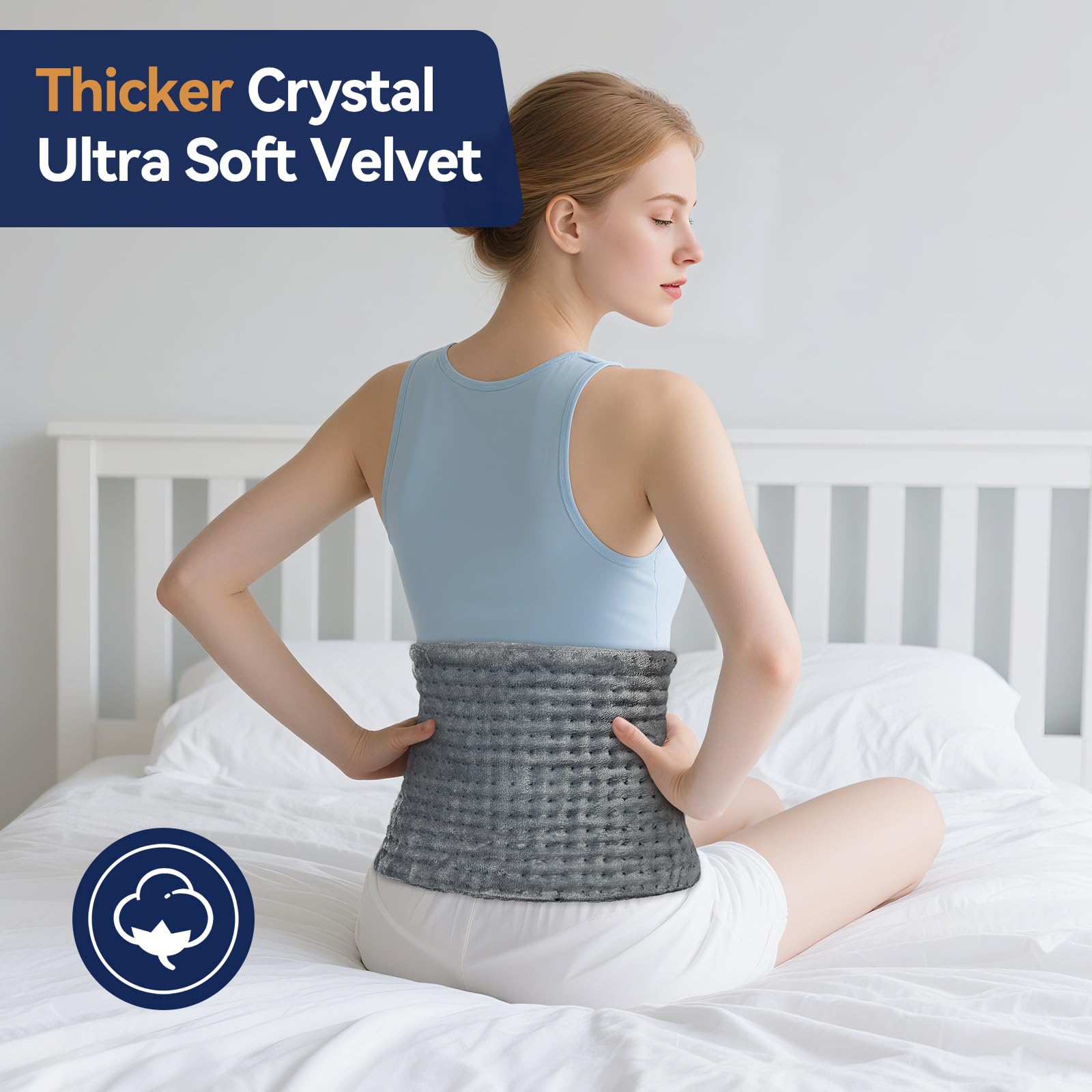 VSTKEN heating pad offers nine heat levels for customizable comfort