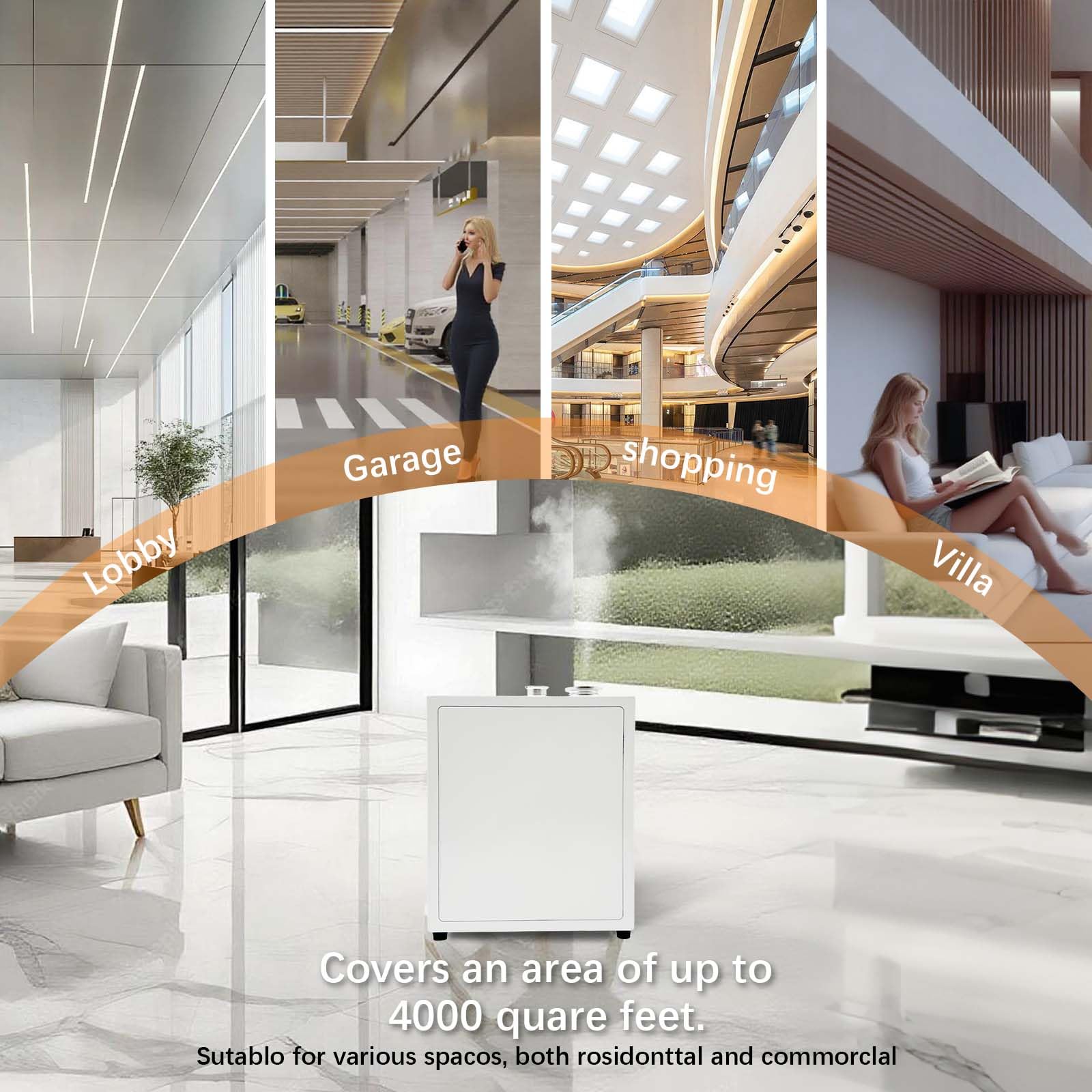 VT VeryScent Tech diffuser dispersing scent across a large 4000 sq ft area