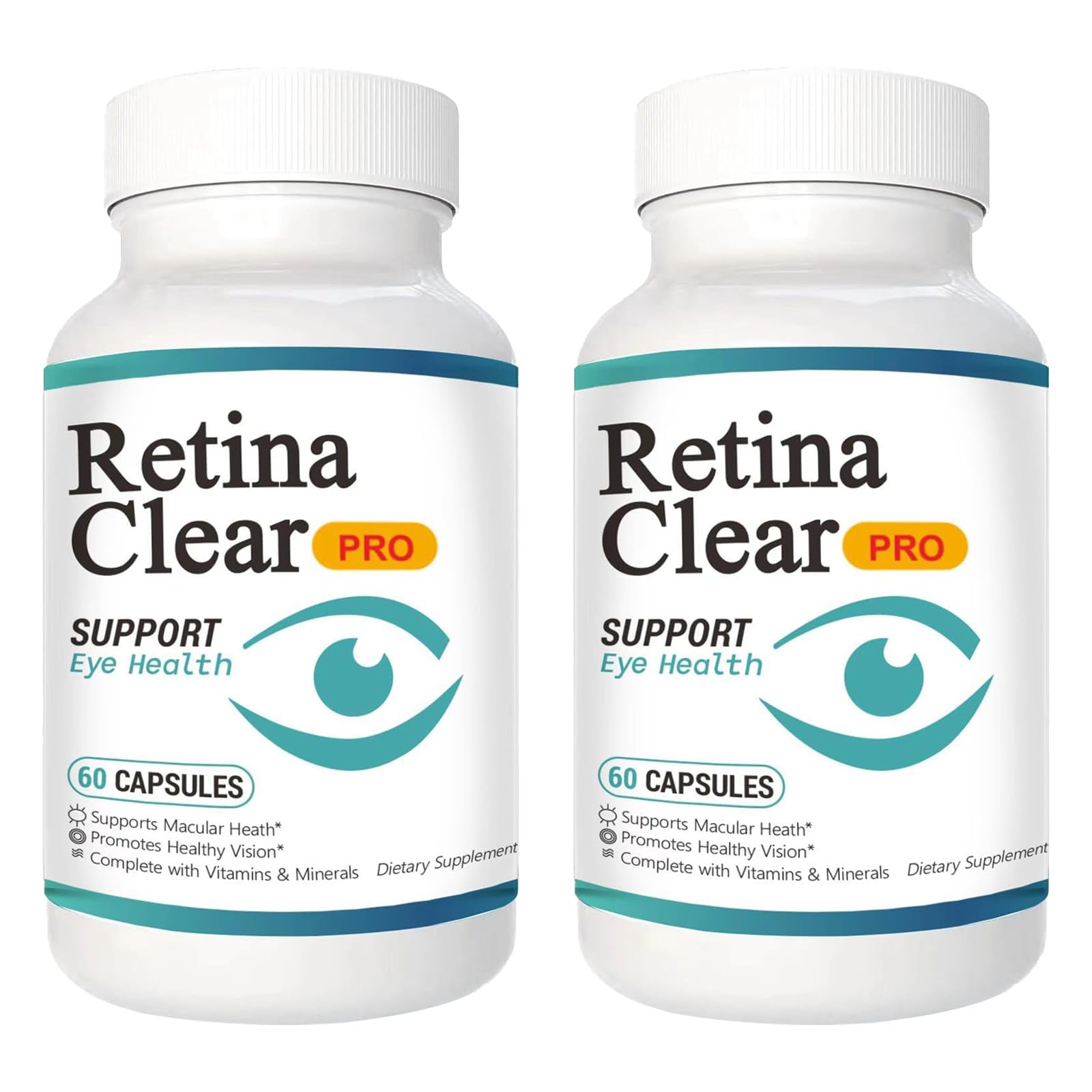 Vunexo Retina Clear Pro bottle front view showing eye health formula