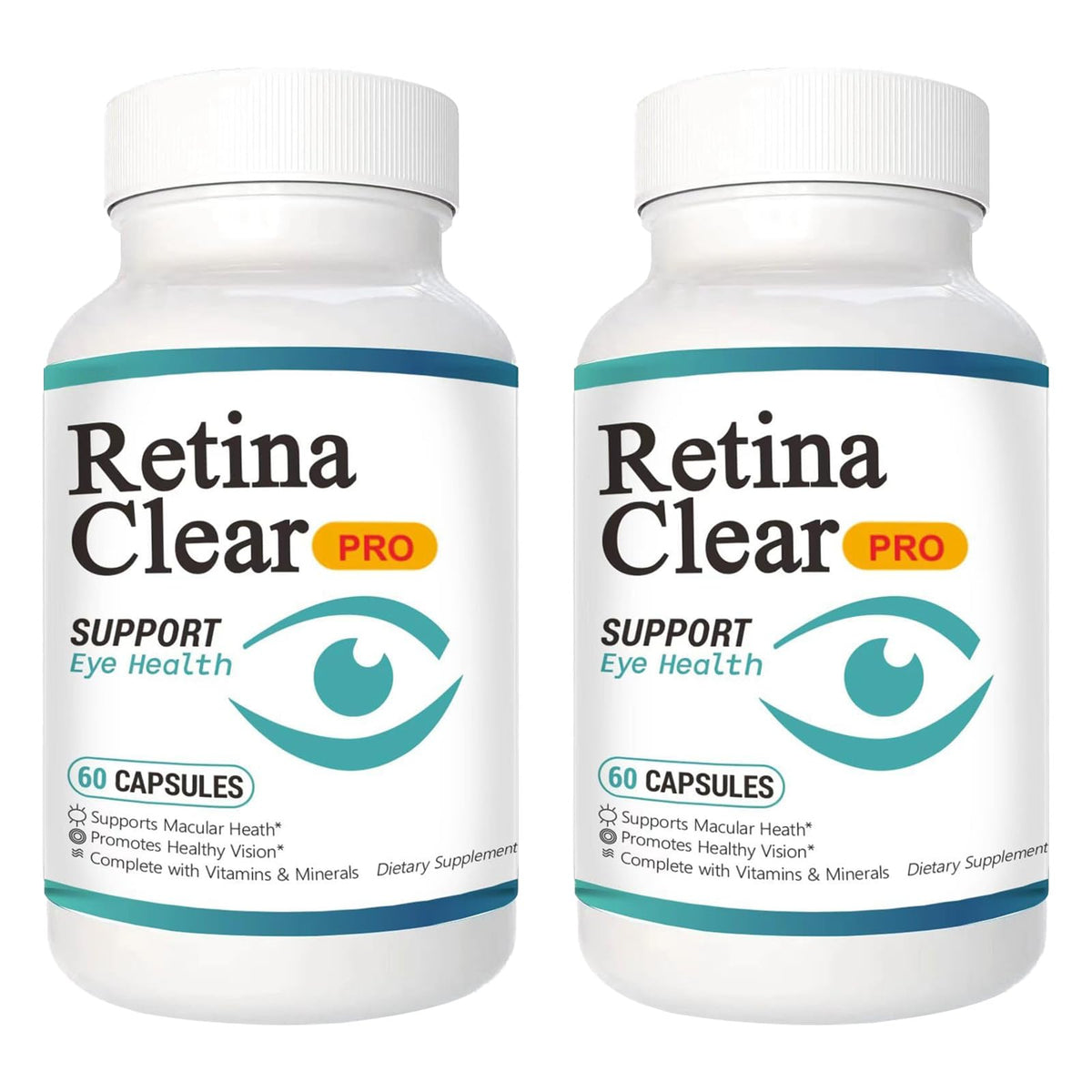 Vunexo Retina Clear Pro bottle front view showing eye health formula