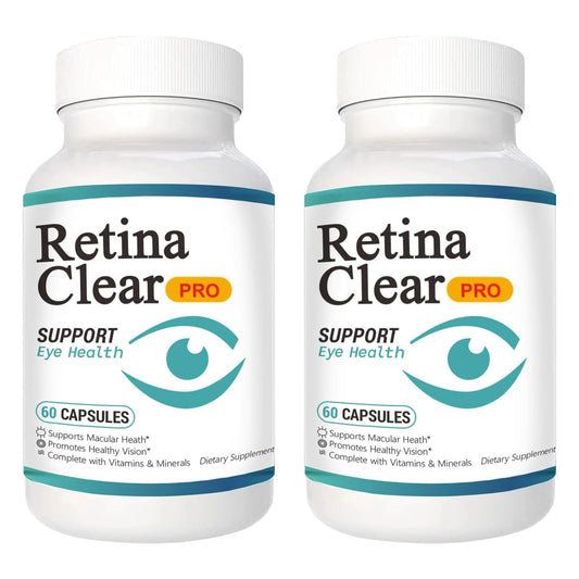 Vunexo Retina Clear Pro bottle front view showing eye health formula