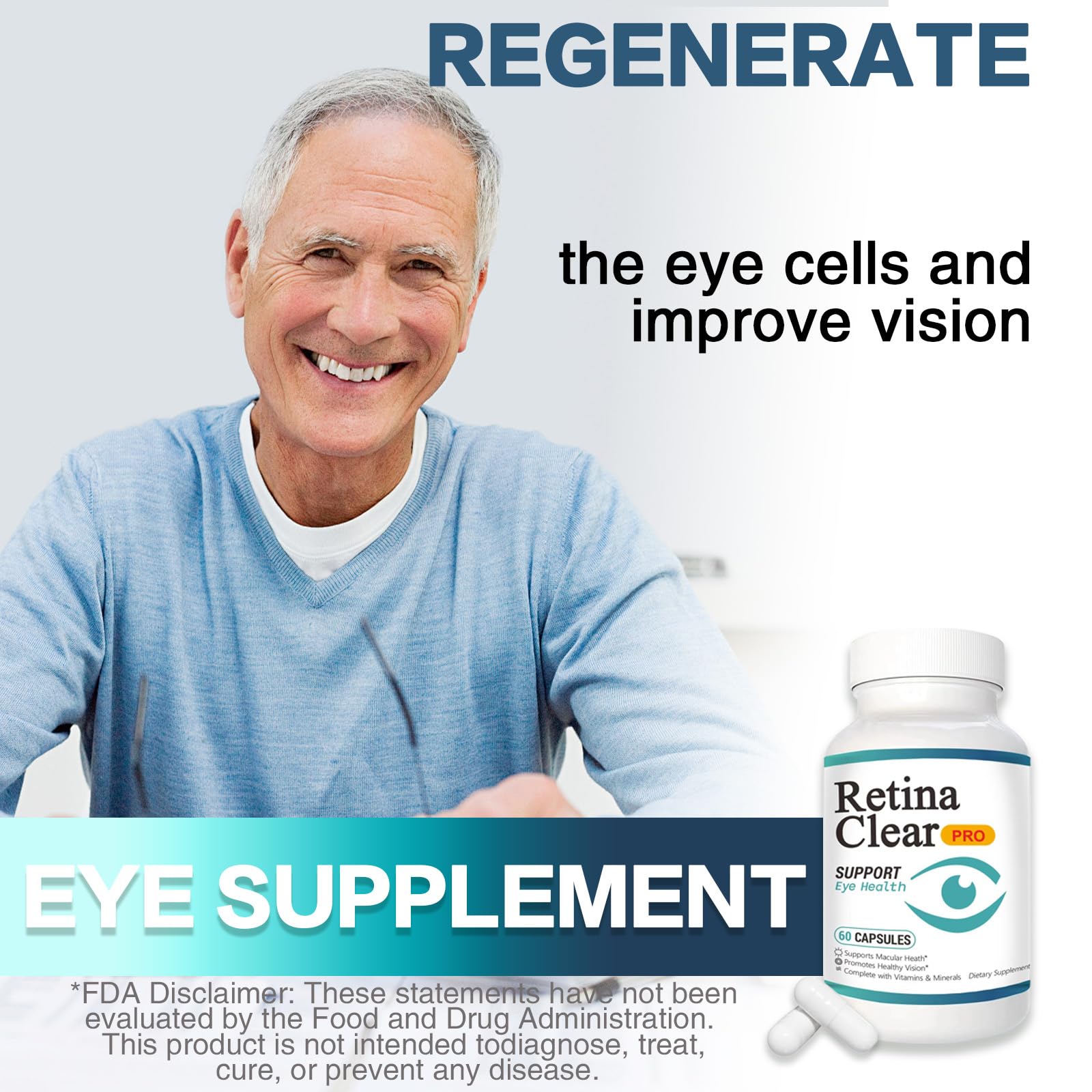 Vunexo Retina Clear Pro capsules close-up highlight vegetable capsules