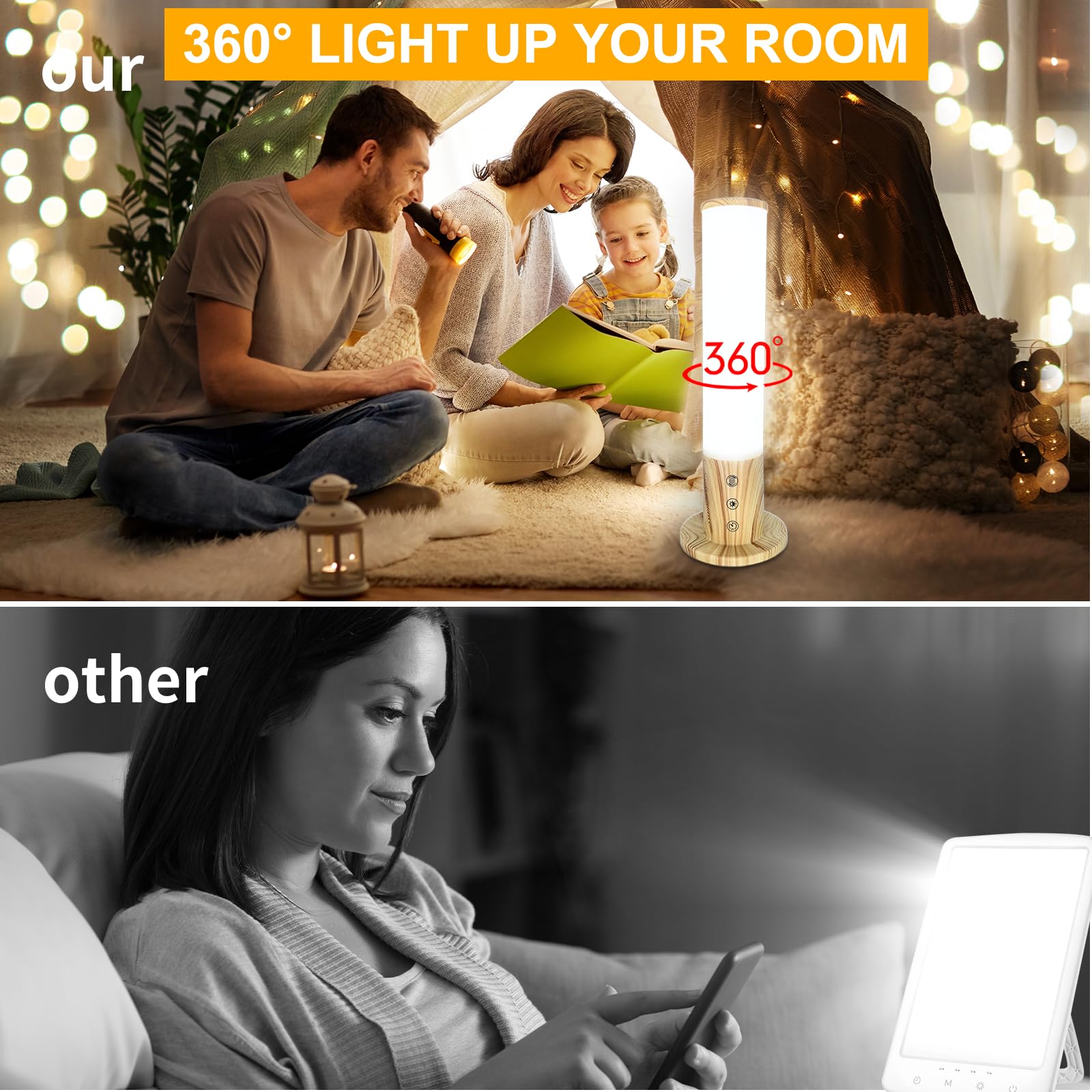 VUSIHOO lamp offers three color temperatures to suit time of day
