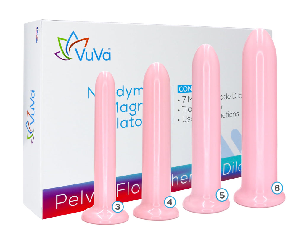 VuVa neodymium magnetic vaginal dilators set in sizes 3–6 for progressive comfort