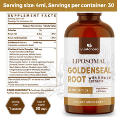 Illustration of liposomal technology in Vuvionoso Golden Seal tincture.