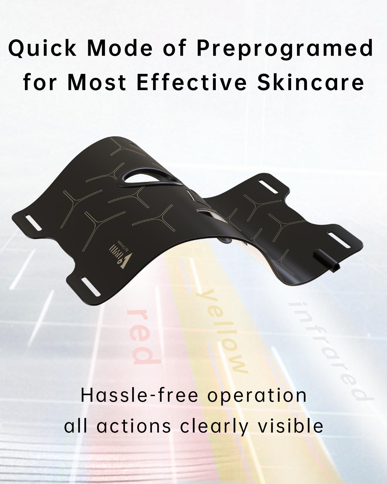 V VYM By Clinmate infrared mask lens detail with uniform light distribution.