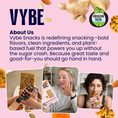 Vybe Savory Turmeric Ginger Bars on shelf for quick snacking.