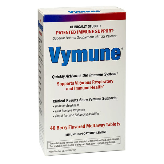 Vymune berry meltaway tablet closeup for immune support.
