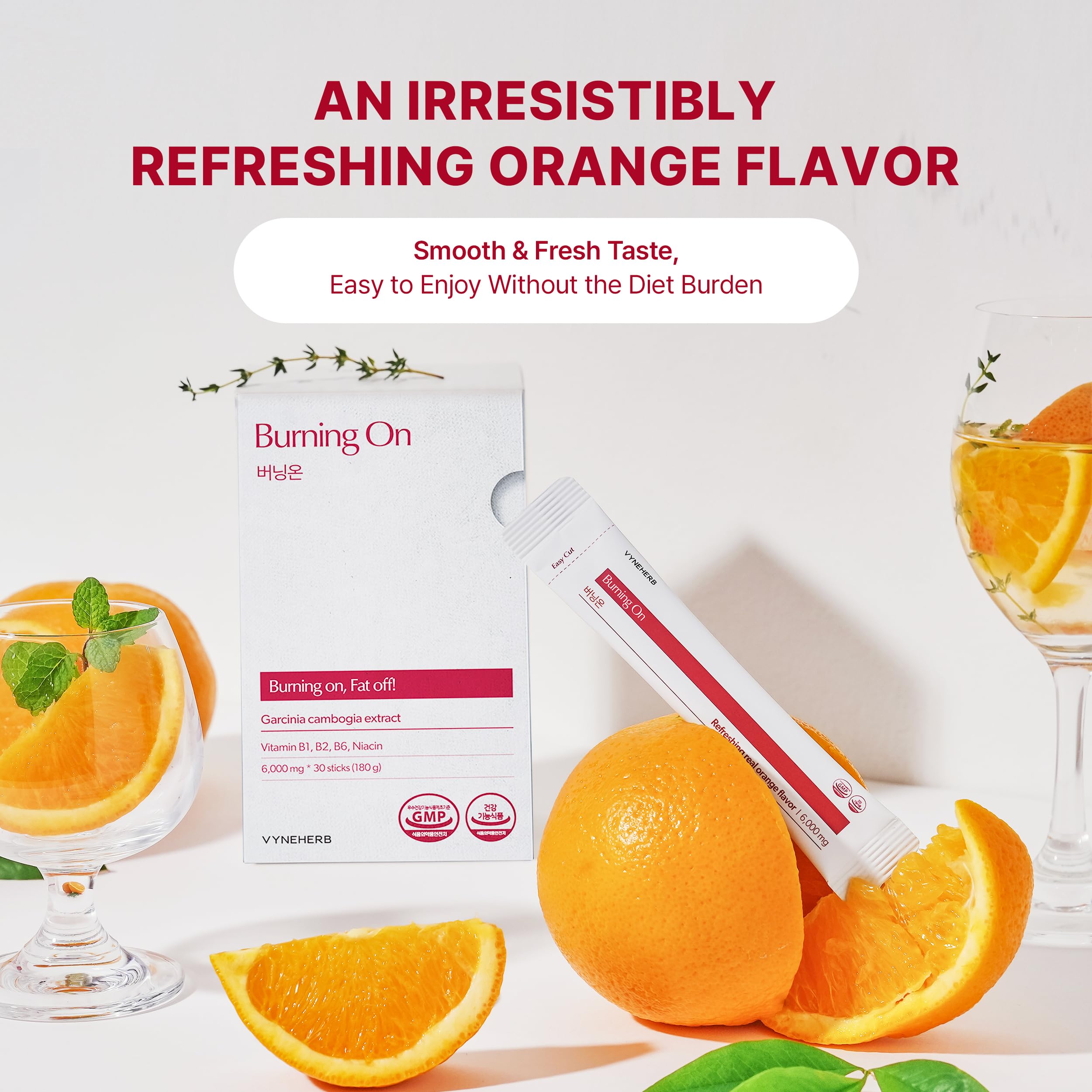 VYNEHERB Burning On energy-boosting drink image suggests daytime stamina.