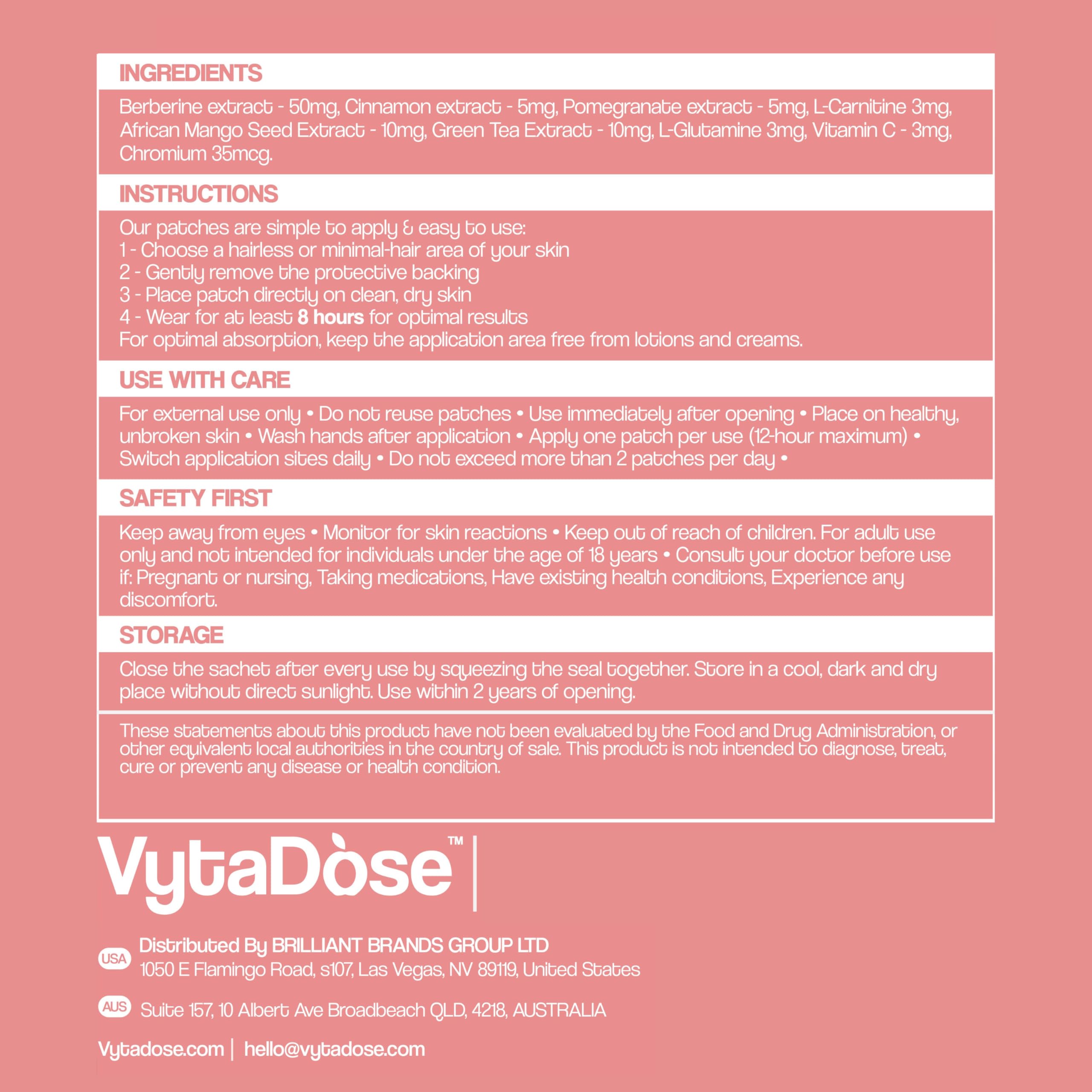 Vytadose Berberine Patches in a gym bag for daily use