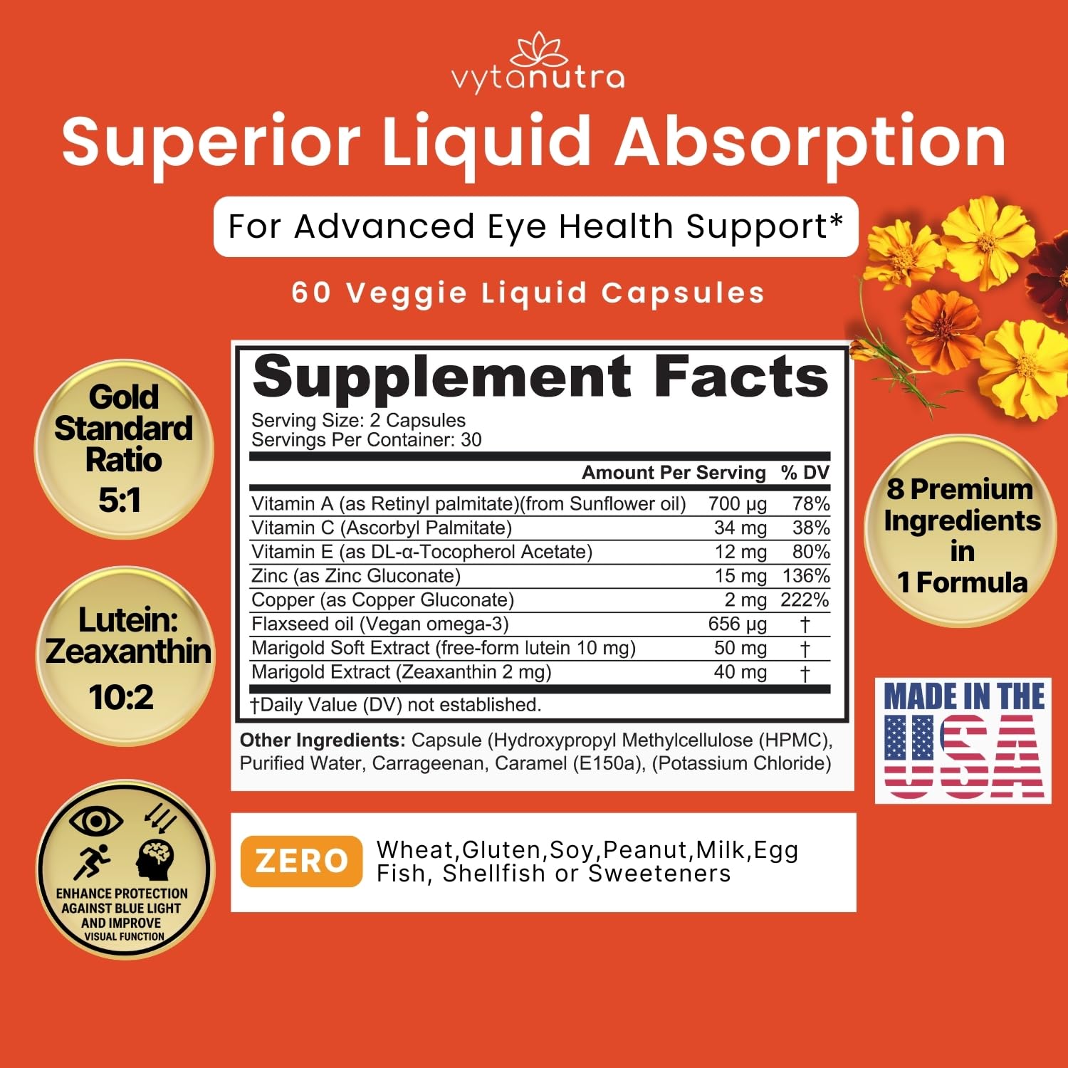 Vytanutra Liquid capsules closeup highlights easy absorption.