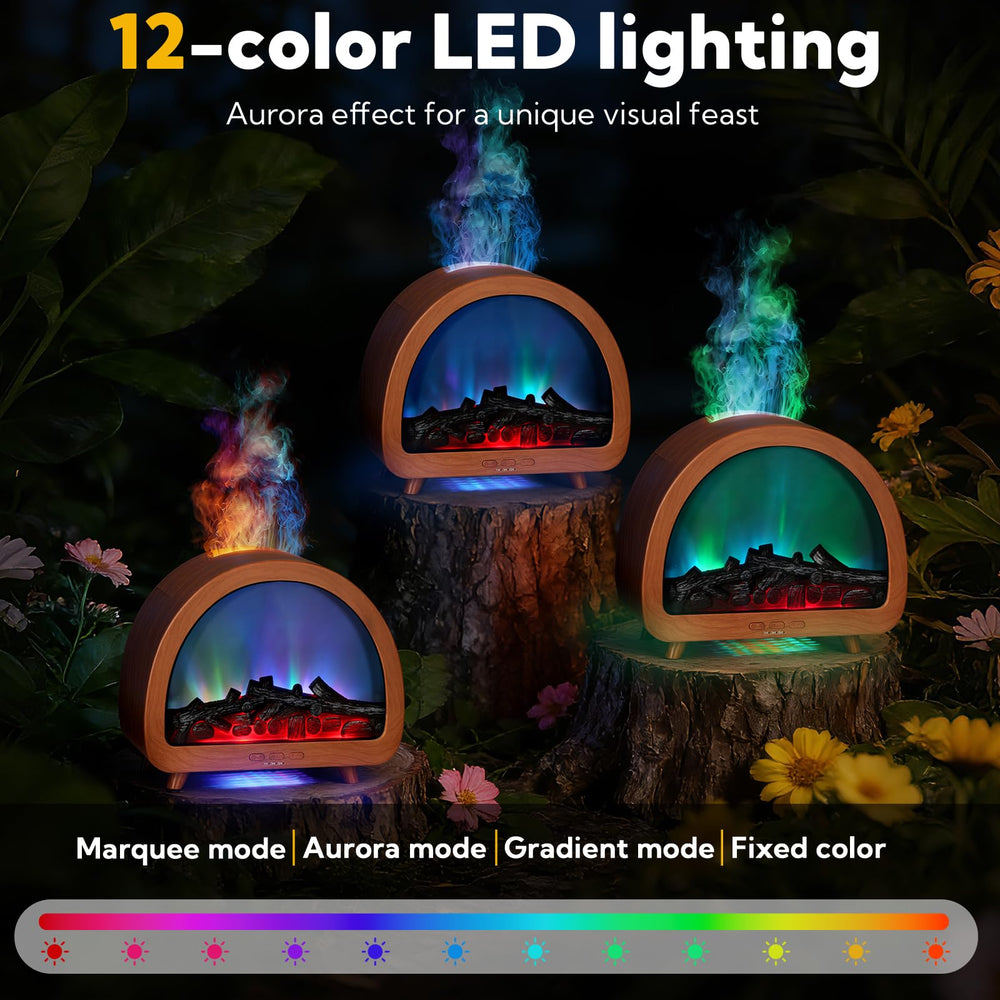 VZZNN 12-color LED flame display creates mood-enhancing ambiance