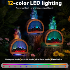 VZZNN 12-color LED flame display creates mood-enhancing ambiance