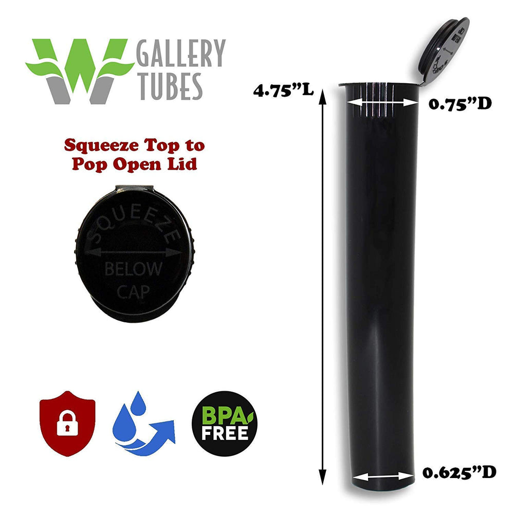 W Gallery smell-proof tube with closed cap keeping contents discreet and protected