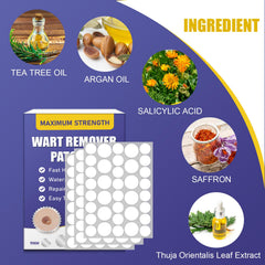 WABRINY wart remover patch applied on skin, nearly invisible.