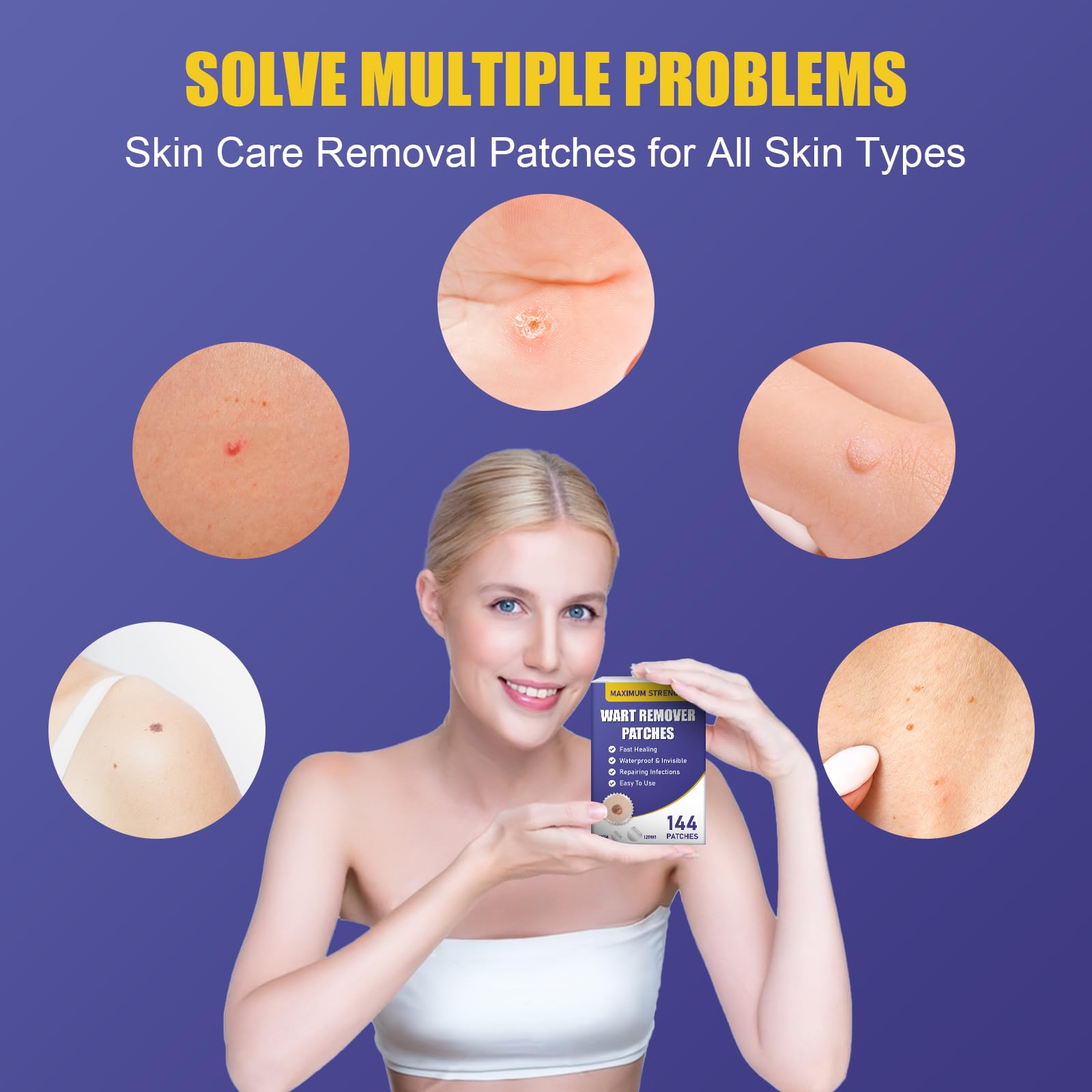 WABRINY waterproof hydrocolloid patch adheres through daily activities.