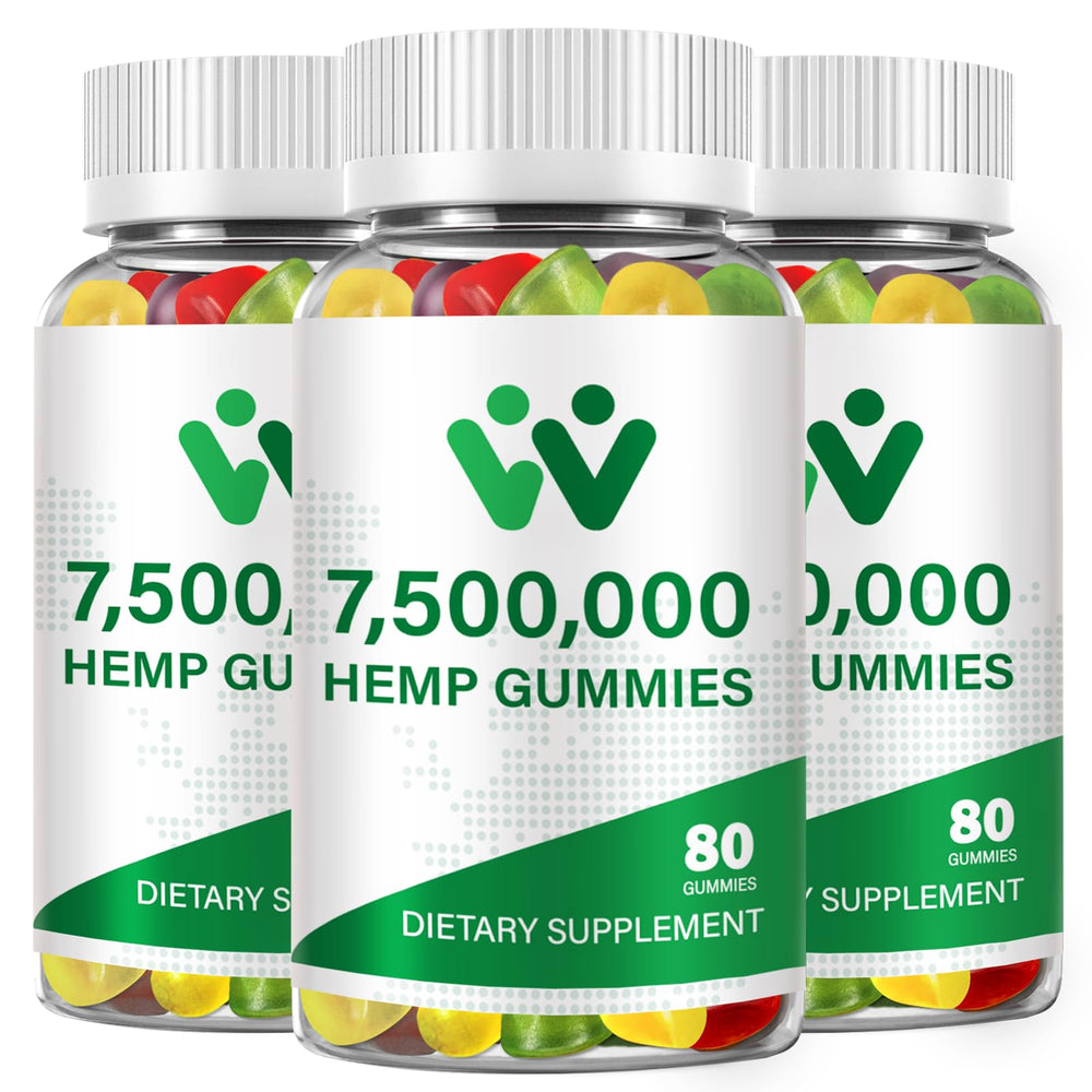 WACHRAY Nutrition hemp gummies jar front showing organic high-strength formula for daily wellness