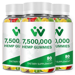 WACHRAY Nutrition hemp gummies jar front showing organic high-strength formula for daily wellness