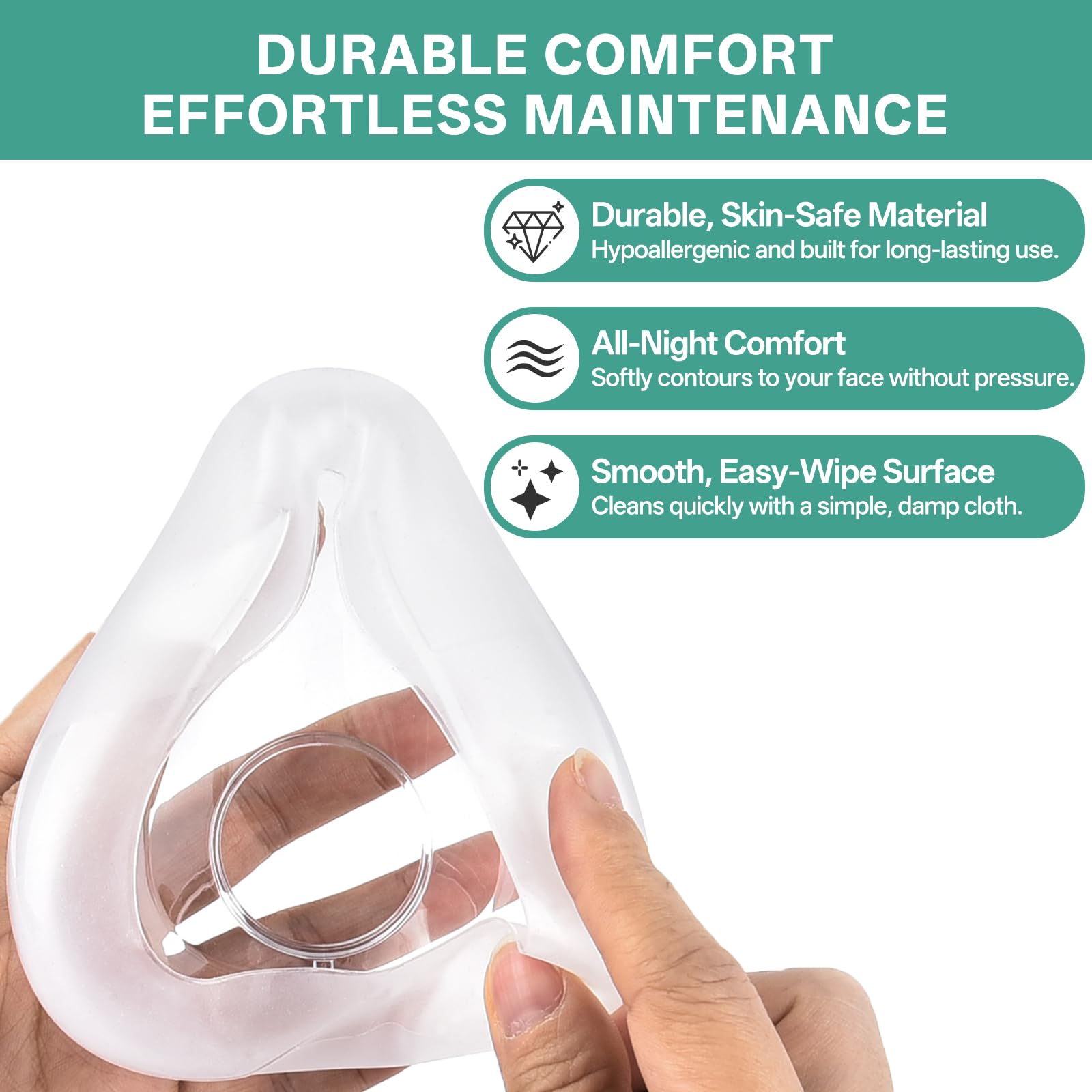 Wagleriz AirFit F20 cushion in use demonstrates easy installation.