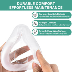 Wagleriz AirFit F20 cushion in use demonstrates easy installation.