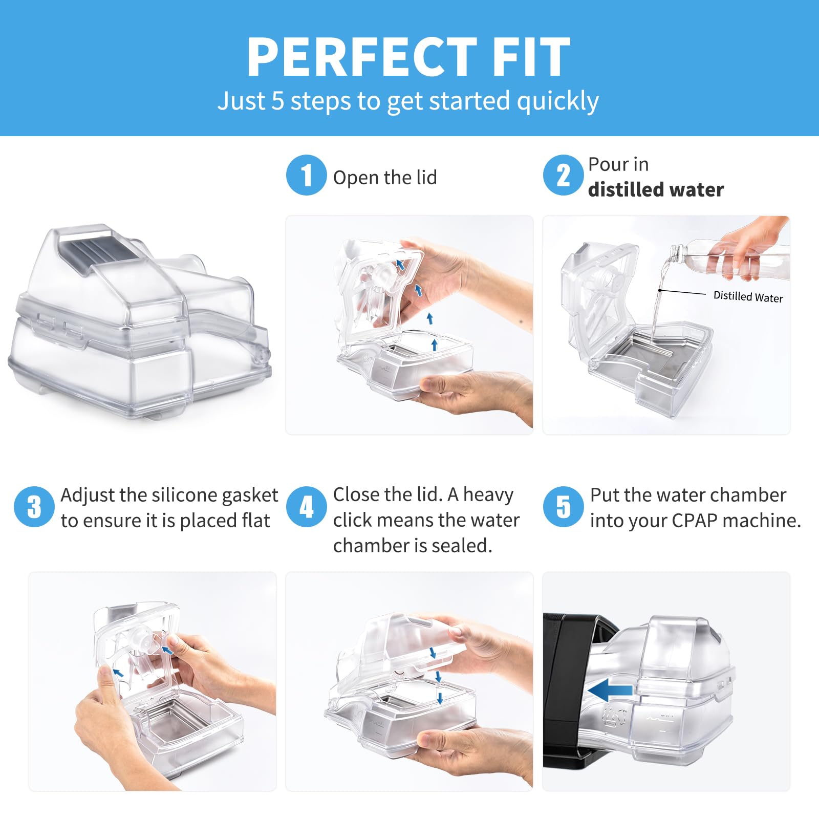 Wagleriz AirSense 10 and AirCurve 10 10-pack filters for clean, fresh airflow.