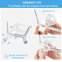 Wagleriz AirFit N20 cushion assembly showing tool-free snap-on fit