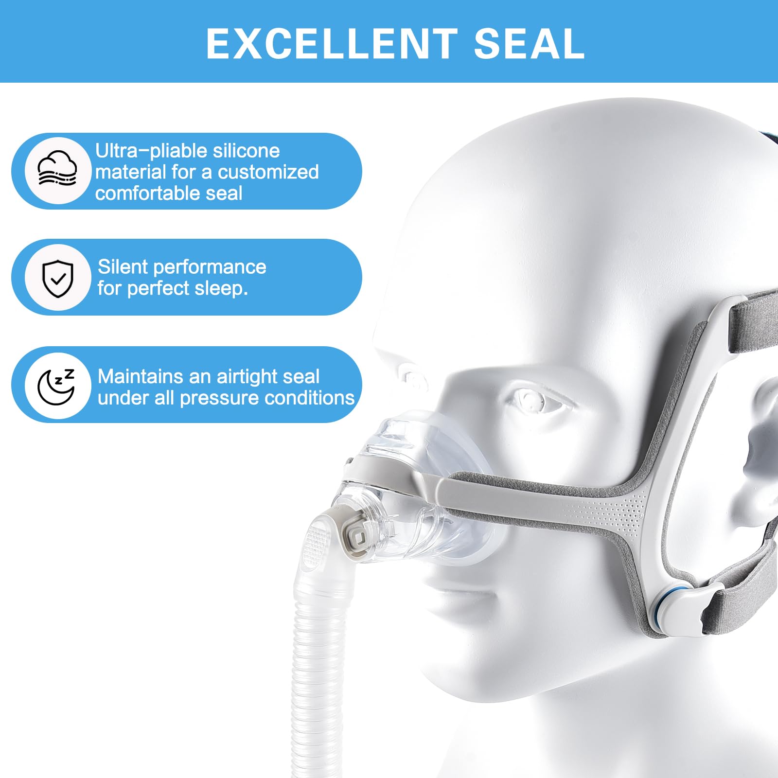 Wagleriz AirFit N20 cushion with smooth surface supports easy cleaning.