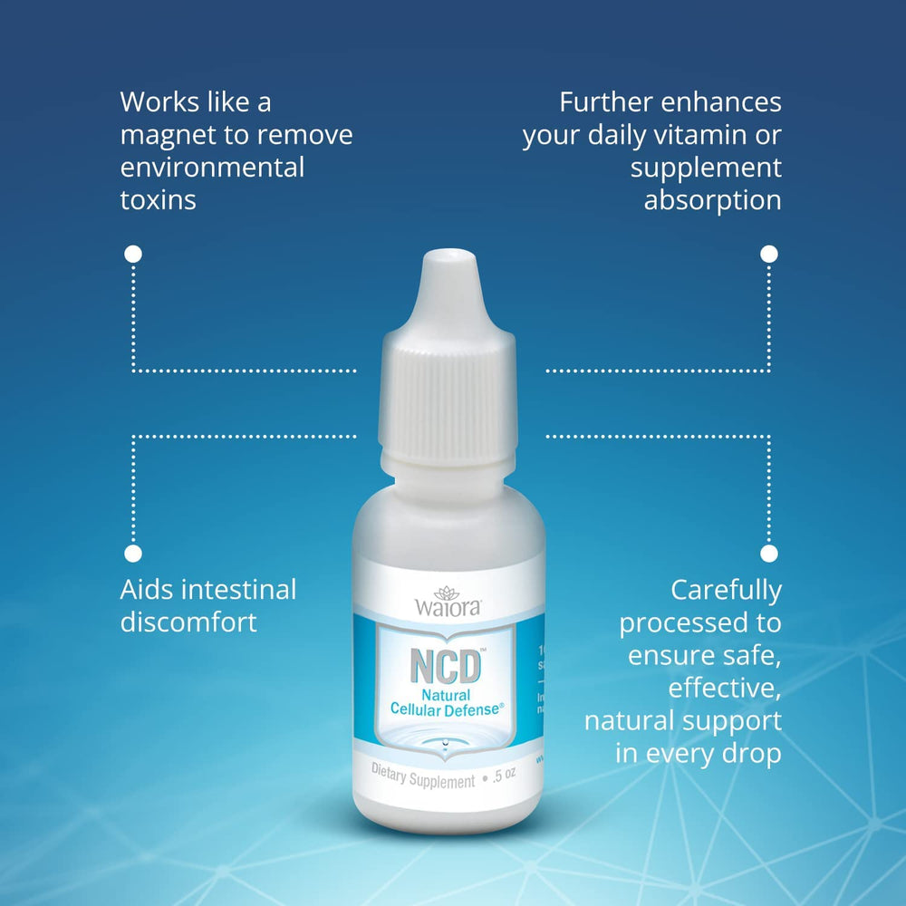 Waiora NCD liquid mineral botanical formula shown.